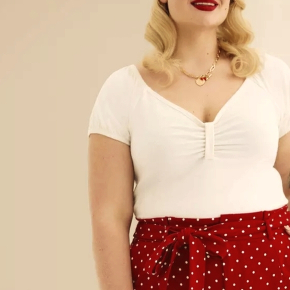 Torrid Retro Chic Whister White/ cream ivory Top 2x NWT - Picture 13 of 13